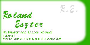 roland eszter business card